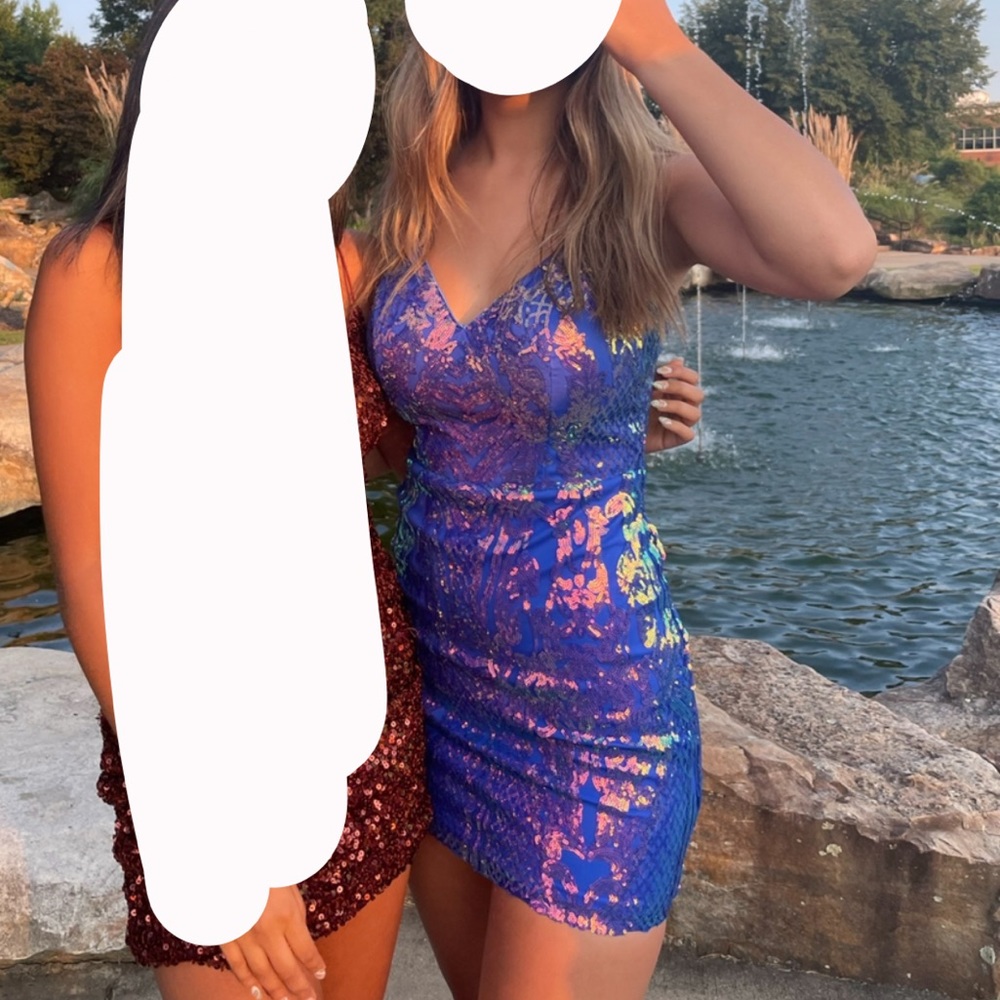 Multicolored Short Homecoming/Prompageant Dress